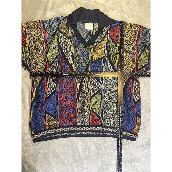 Coogi Australia Collared Sweater Size Large Multicolor 3D Knit Pullover 74095 - Picture 14 of 16
